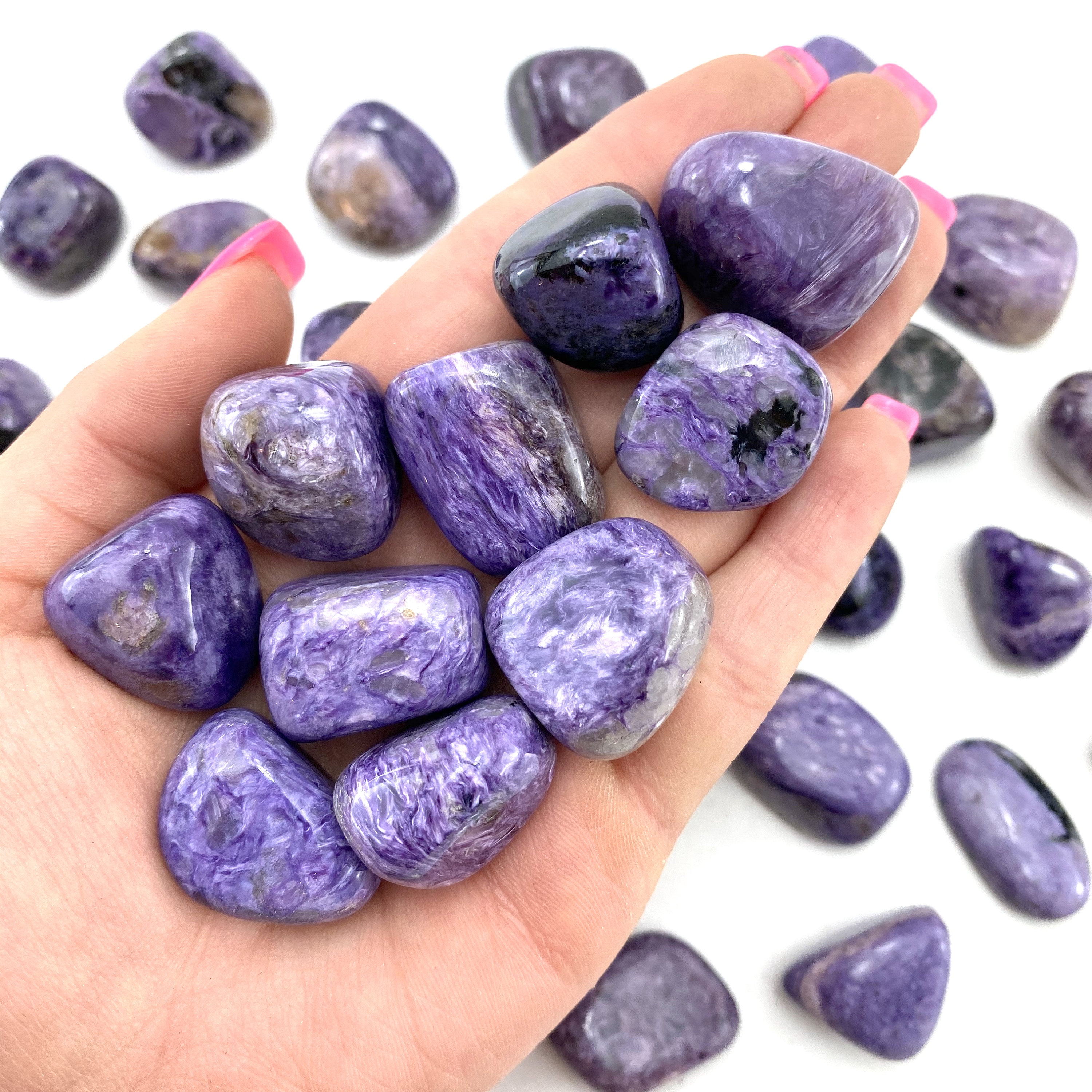 Quality Charoite Tumble, Tumbled Charoite, Rare Charoite