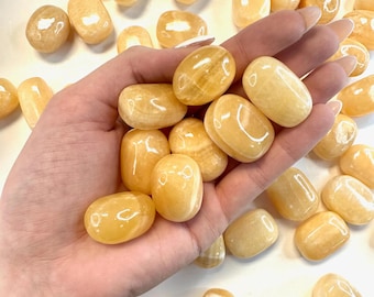 Orange Calcite Tumble, Tumbled Orange Calcite, Healing Orange Calcite, Smooth Orange Calcite, T-81