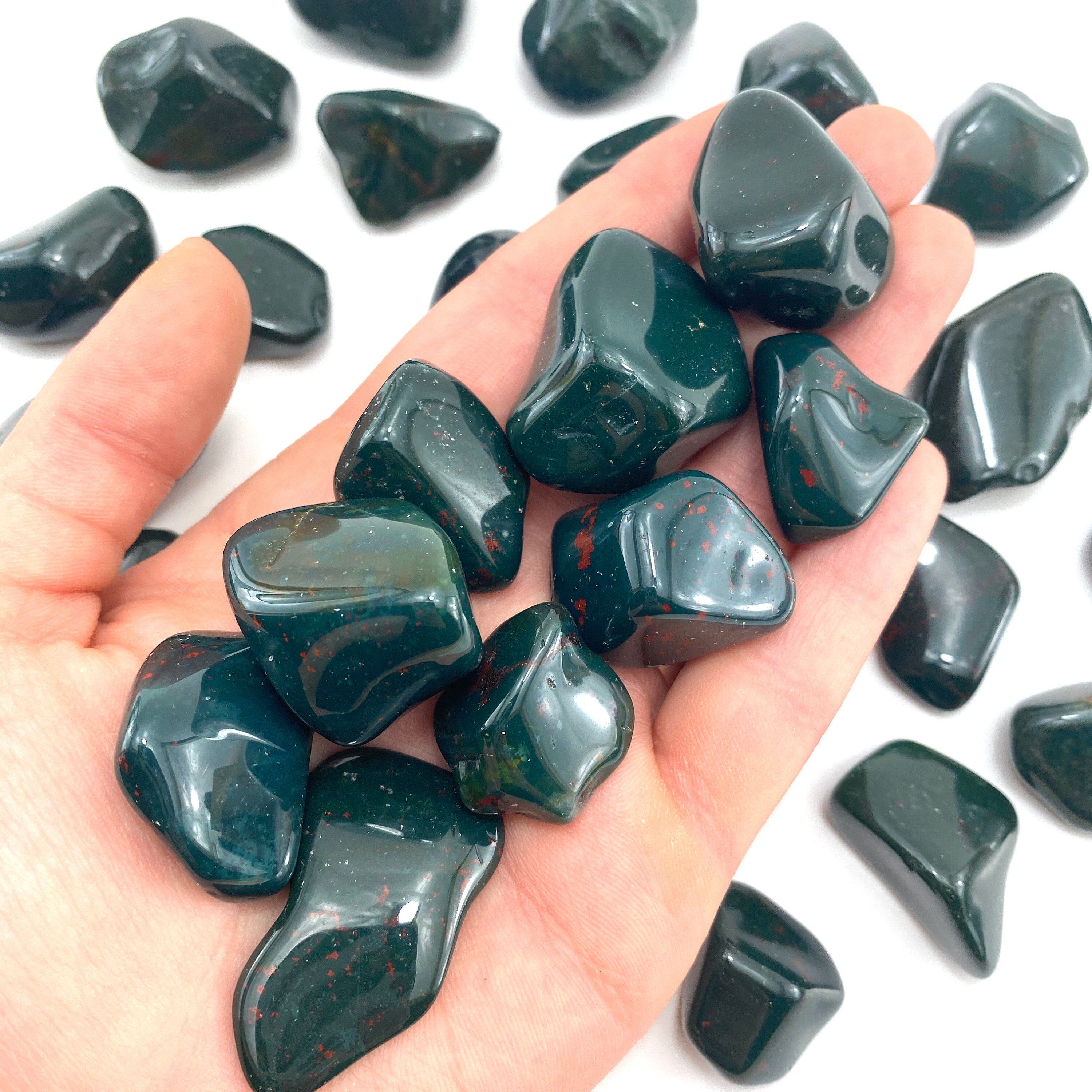Bloodstone Tumbled Stone, Tumbled Bloodstone, Pocket Bloodstone, T-59