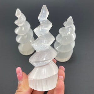 Mini Selenit Spirale, polierte Selenit Spirale, Selenit Einhorn Spirale, Selenit Swirl