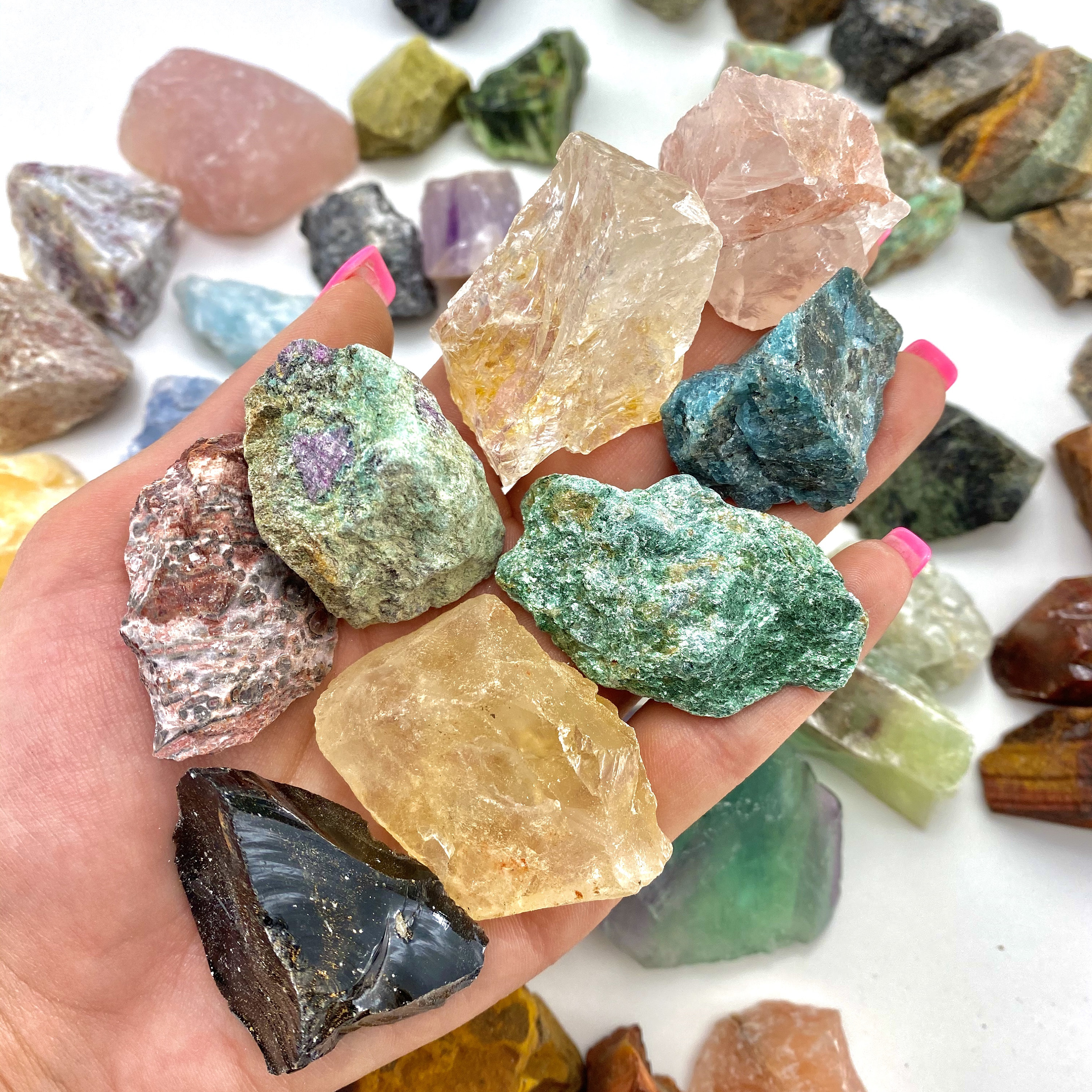 One of Everything Crystal Set 3lbs of Raw Crystals 40 Rough Etsy Canada