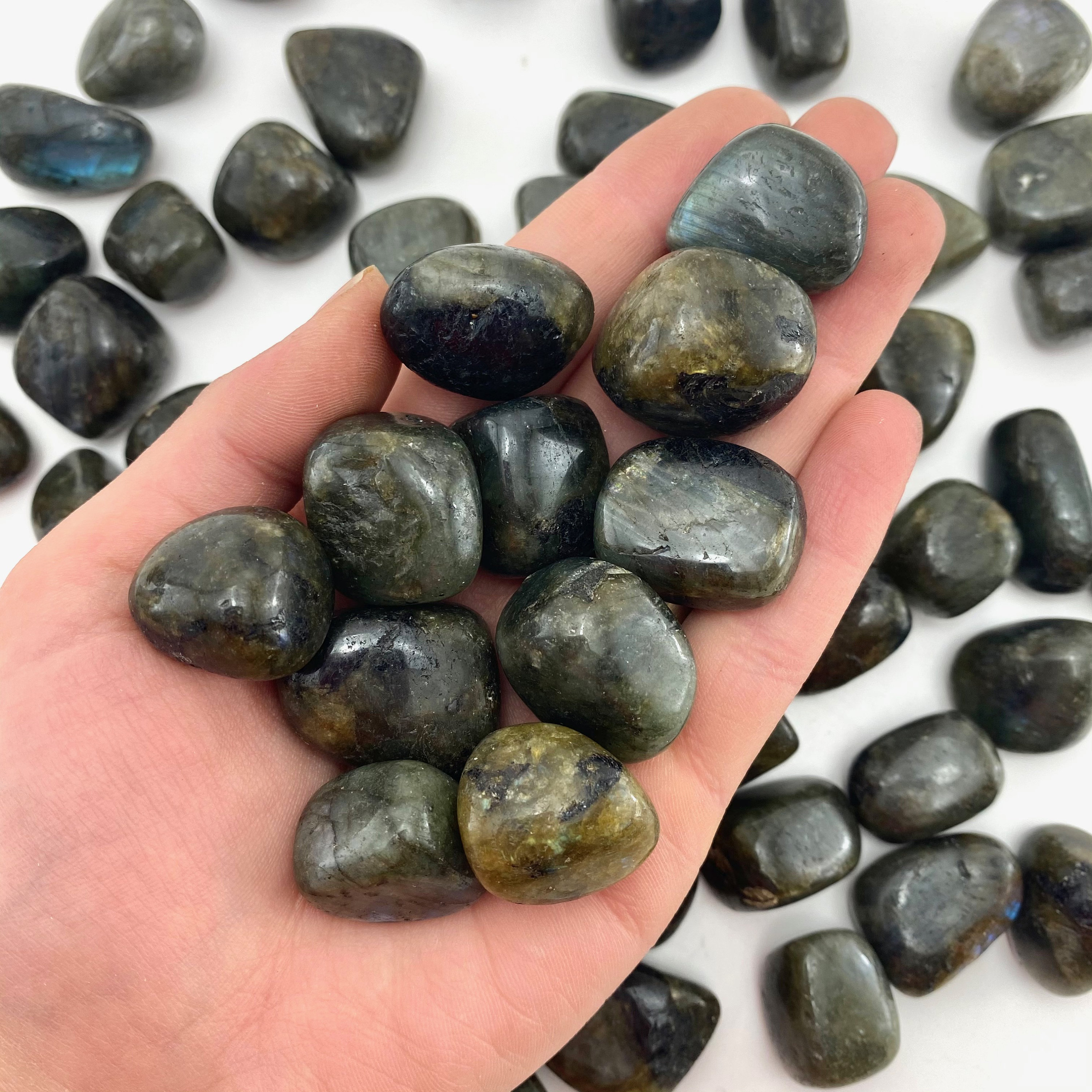 Labradorite Tumble, Tumbled Labradorite, Labradorite Pocket Stone