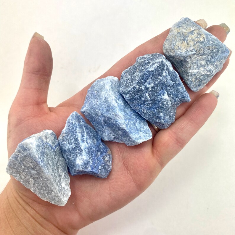 Raw Blue Quartz Natural Blue Quartz One Stone or Baggy Etsy