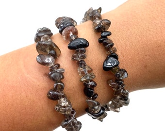Natural Smoky Quarts Jewelry 925 Sterling Silver Bracelet. Price Cut Smoky Quarts Gemstone Natural Smoky Quarts Bracelet