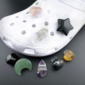 Croc Crystal Jibbitz, Custom Gem Jibbitz, Gemstone Jibbit for Crocs, Croc Gem Jibbit