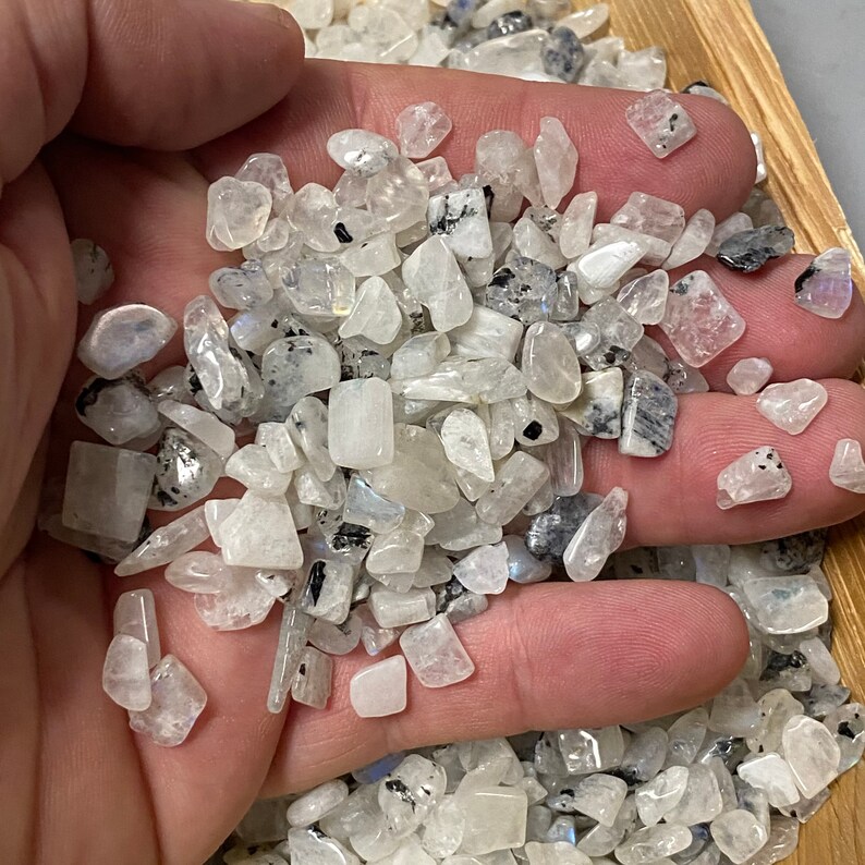 1lb Rainbow Moonstone Chips Bulk Rainbow Moonstone Chips Etsy