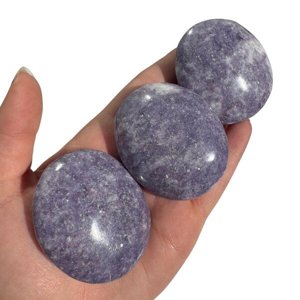 Lepidolite Palm Stone, Polished Lepidolite Palm, Healing Lepidolite, Pocket Lepidolite Palm, B-79