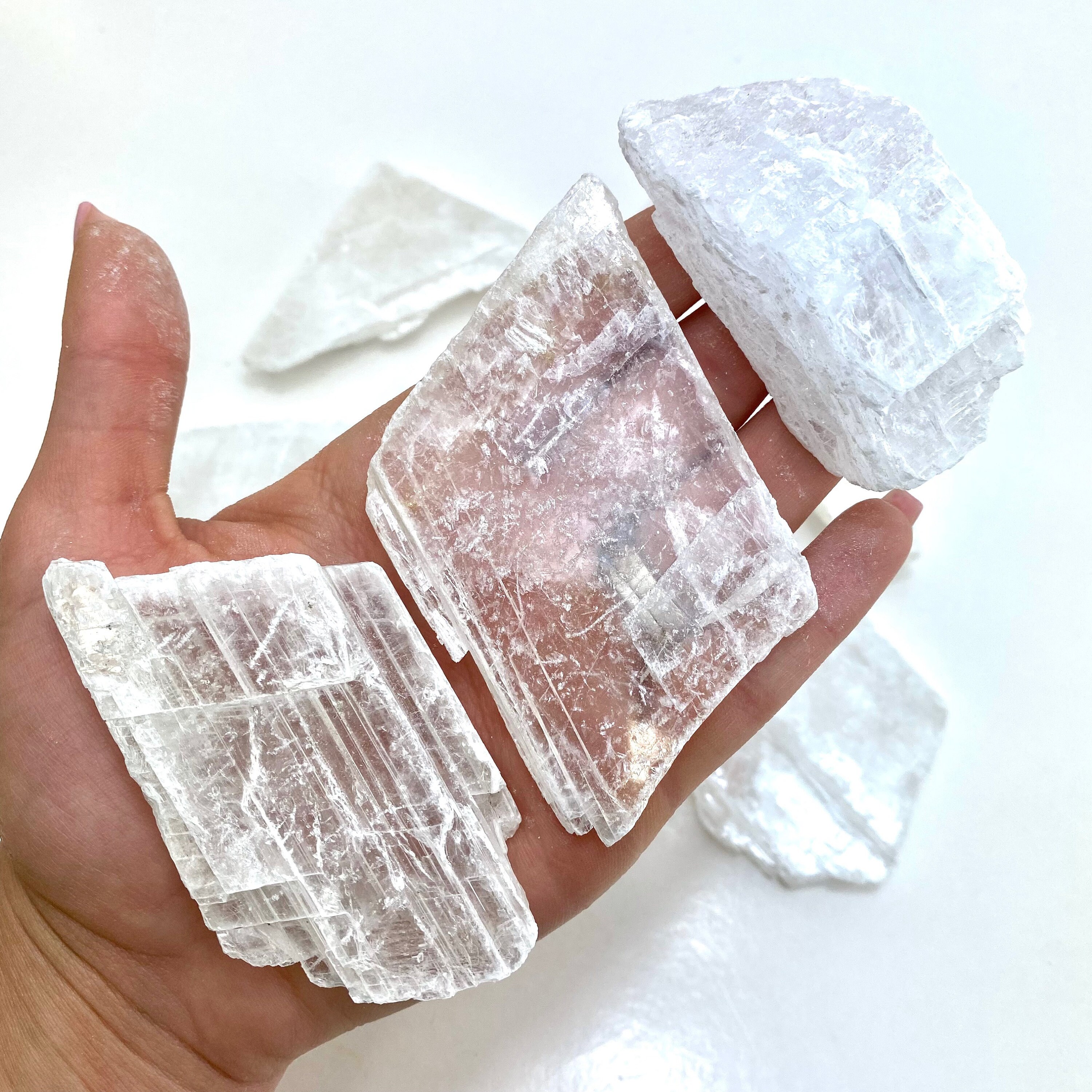 Utah Selenite Slab, Natural Selenite, Rough Selenite, Selenite from U…