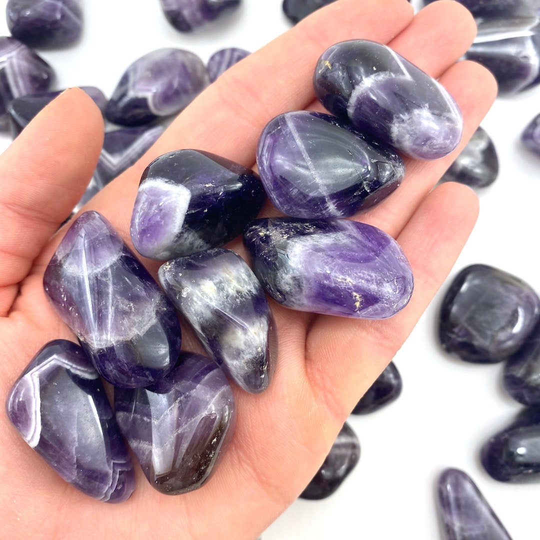 Zebra Amethyst, Banded Amethyst, Tumbled Amethyst, Pocket Amethyst, T-3 ...