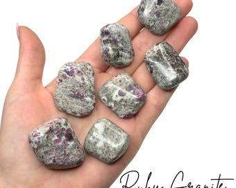 Ruby in Granite, Ruby in Matrix, Ruby in Granite Tumble, Tumbled Ruby in Matrix, T-139