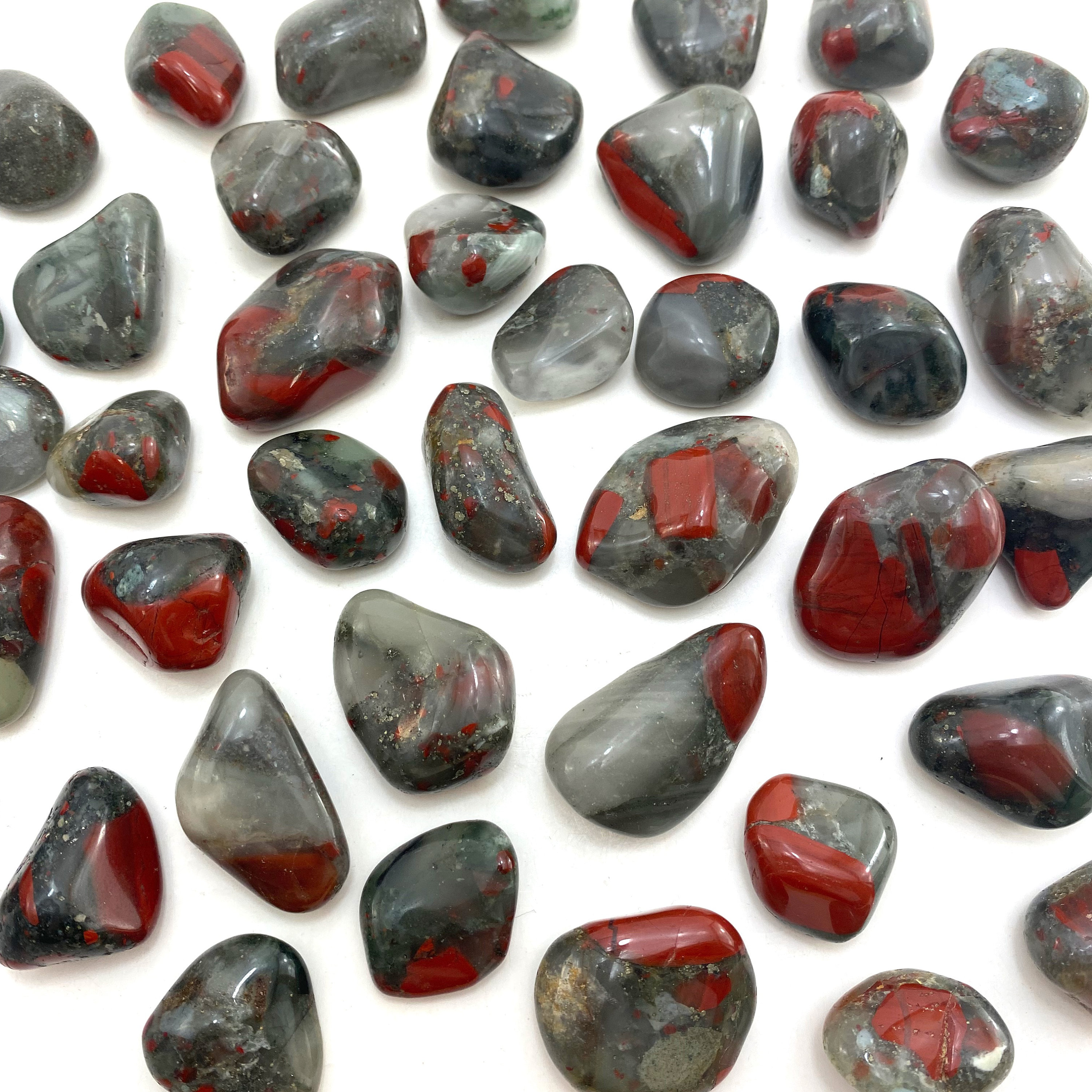 African Bloodstone Tumble Tumbled Bloodstone African Bloodstone Polished Bloodstone T 9 Etsy UK