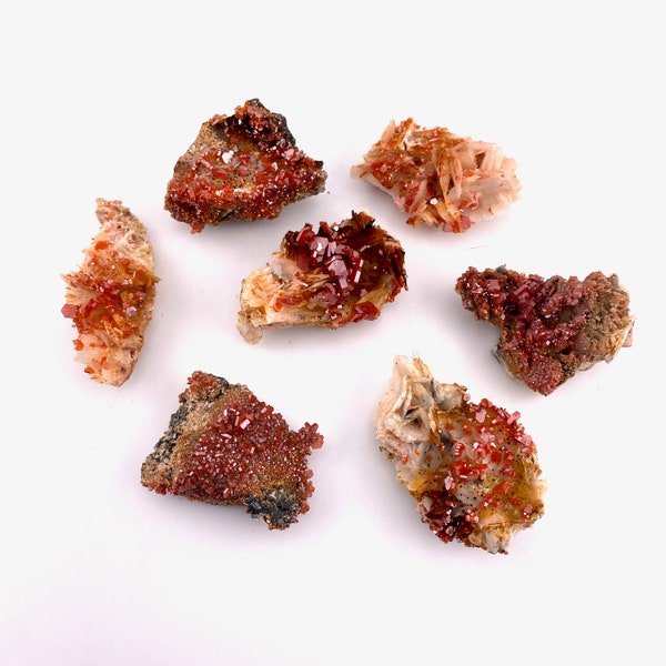 Natural Vanadinite Cluster, Raw Vanadinite Cluster, Choose your size, Vanadinite from Morocco