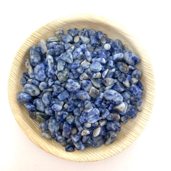 Sodalite Chips, 25 grams of Sodalite Chips, Small Sodalite, Tumbled Sodalite