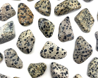 Dalmatian Stone, Tumbled Dalmatian Stone, Dalmatian Jasper, Natural Dalmatian Jasper, T-90
