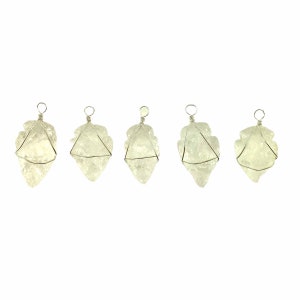 Quartz Arrowhead Pendant, Wire Wrapped Quartz Arrowhead, Arrowhead Pendant, J-23