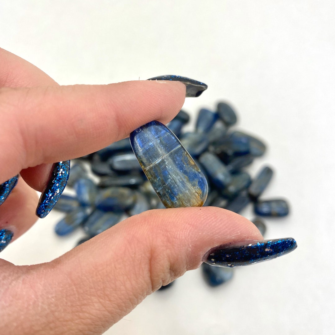 Quality Blue Kyanite Tumble Gem Quality Kyanite Tumble Mini Etsy
