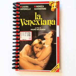 La Venexiana VHS Box Handmade Spiral Postcard SizeNotebook - cinema italiano - edição italiana - 1986