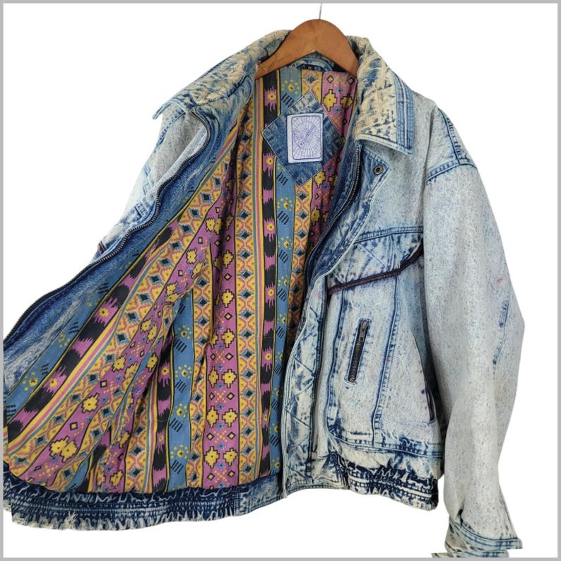 Vintage Denim Chore Coat Filt Distressed Workwear Jacket Herr XL Destroyed bild 1