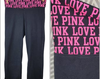 Y2K Victoria's Secret – LOVE ROSA – Vikbar, utsvängd capri-klänning med vida ben och XS-tryck
