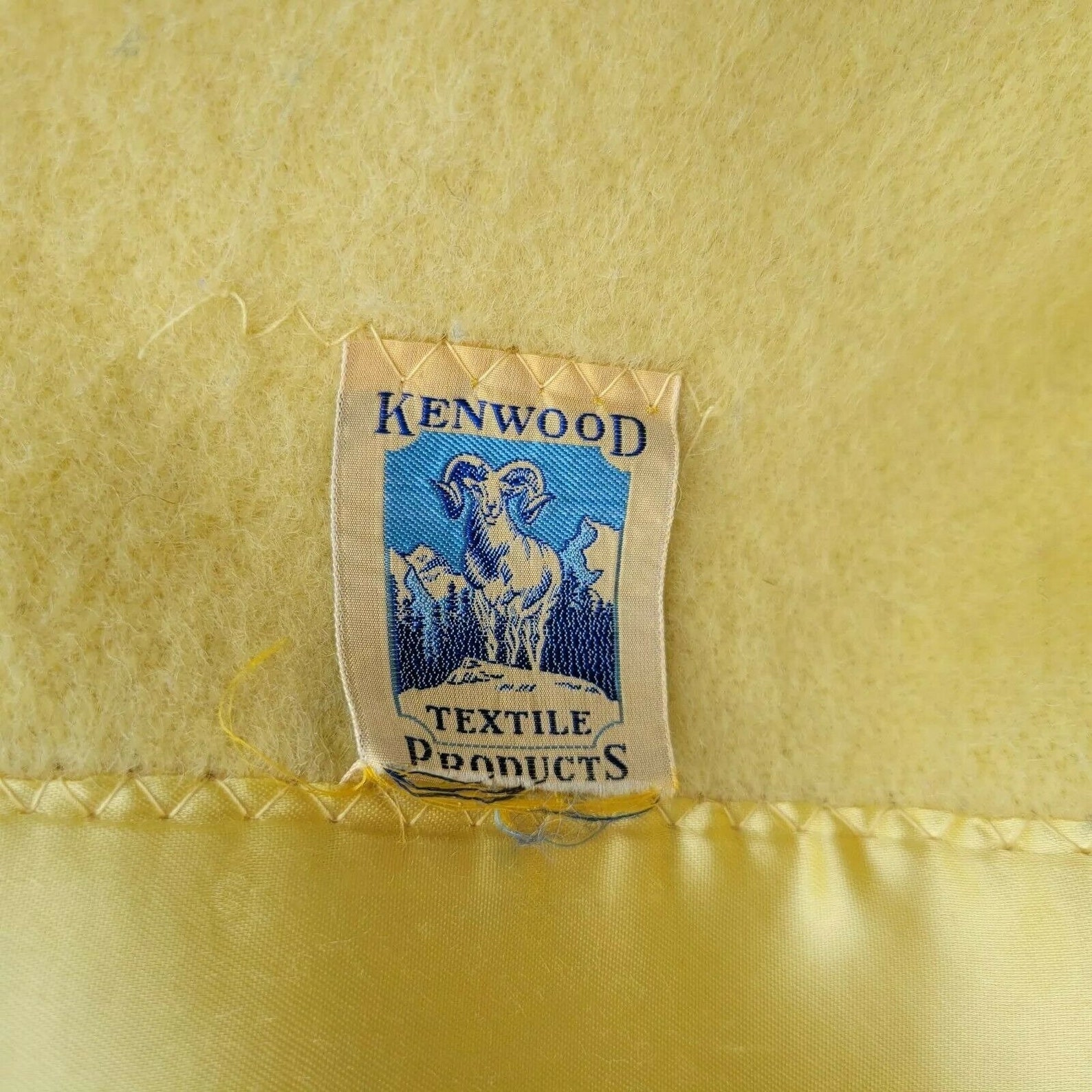 Vintage Kenwood Products Wool Blanket 87x80 Butter Etsy