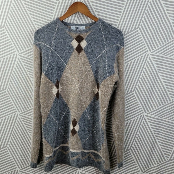 Vintage Angora & Wool Sweater in Grey (Size S)