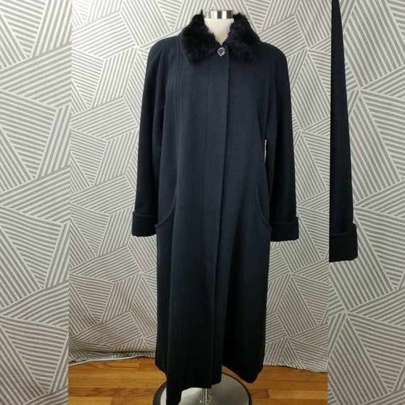Donniebrook Rabbit Fur Trimmed Dress Coat Size 10