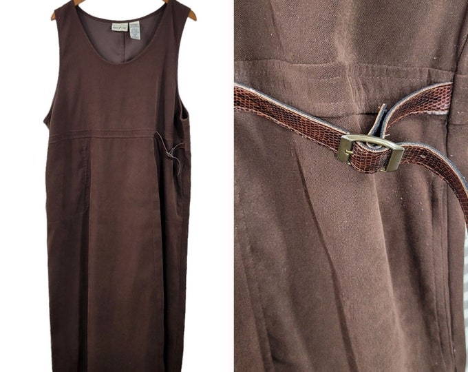 Vintage Overall Dress Dark Academia Jumper Pinafore Size XL Etsy