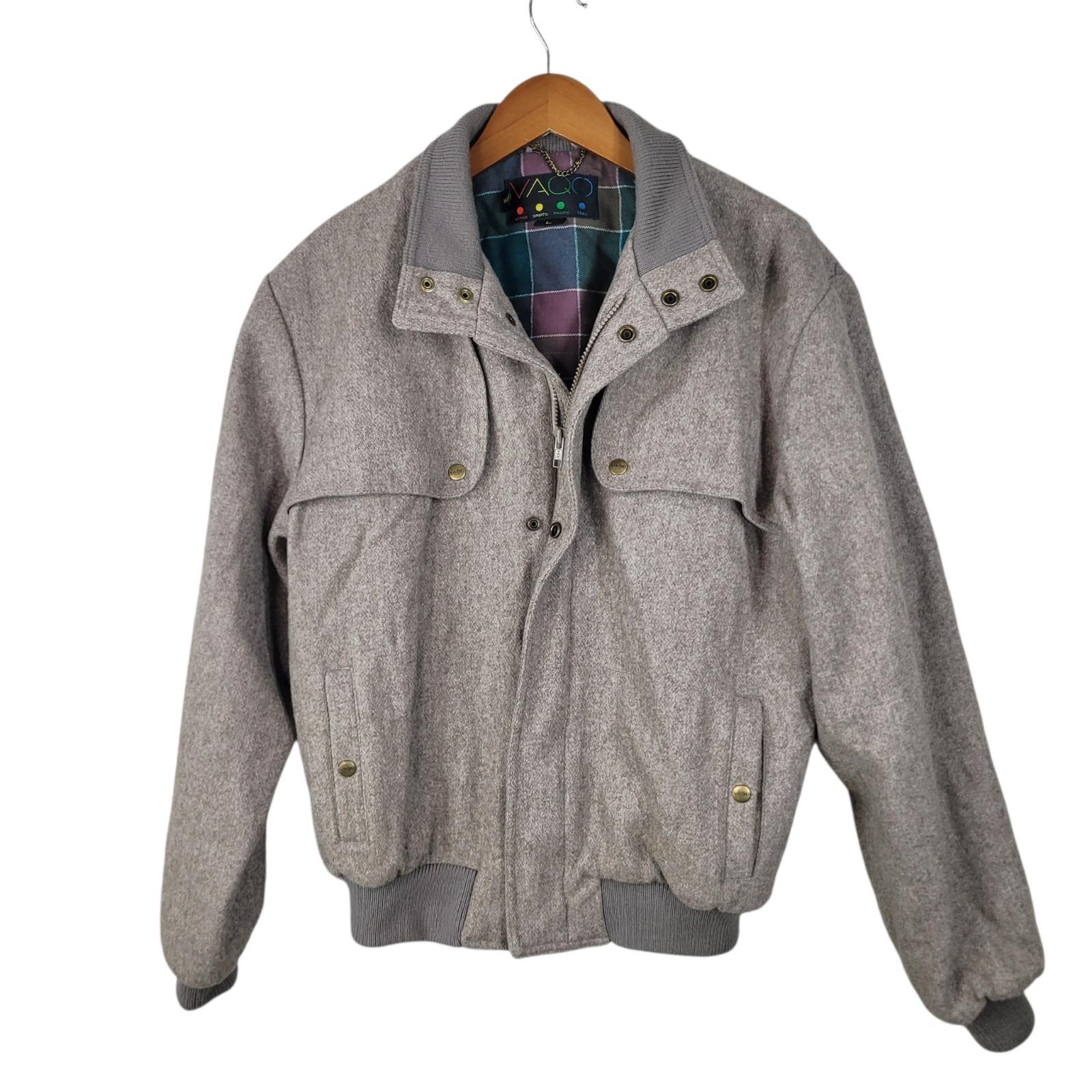 Vintage 80s Wool Bomber Jacket - Etsy