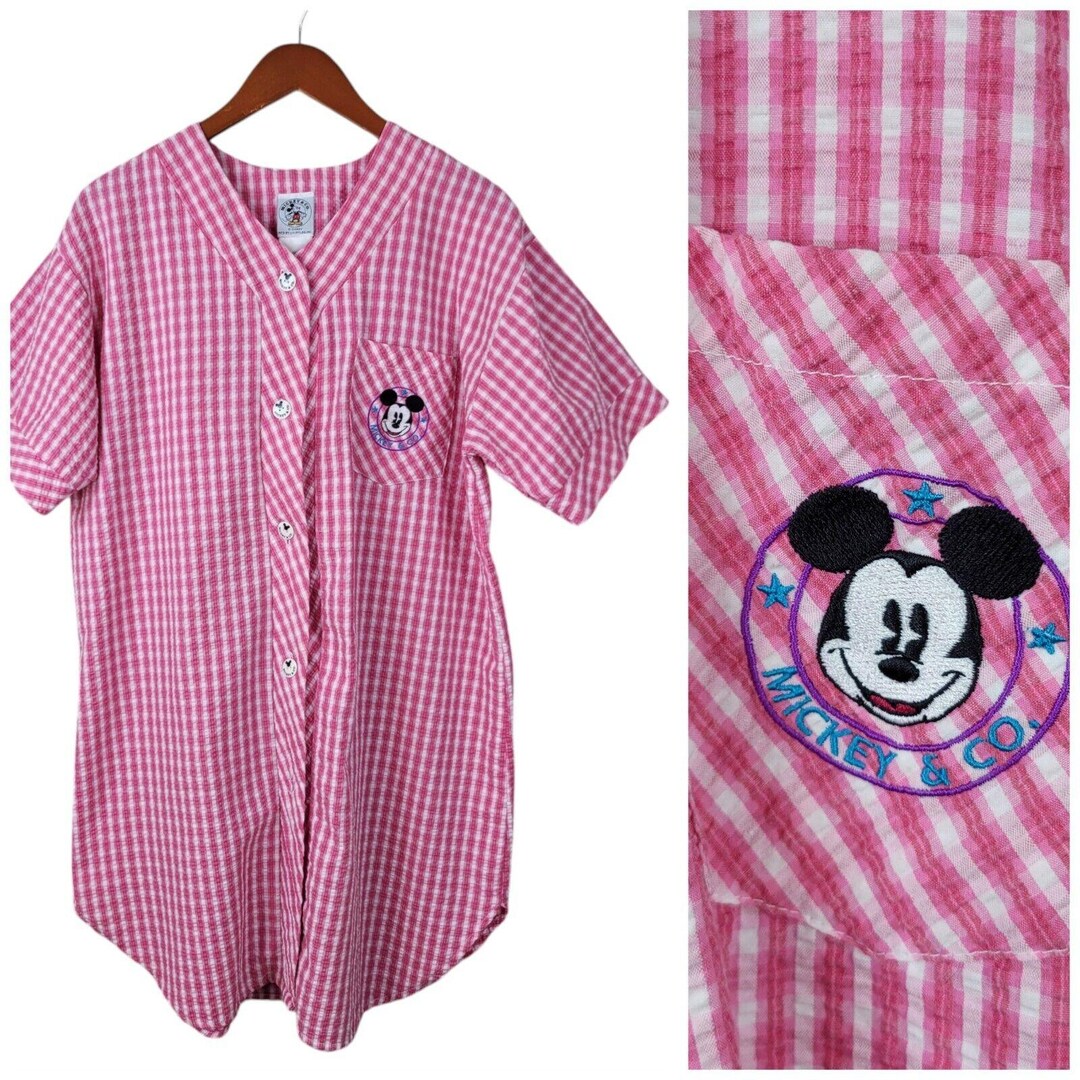 Pink Full Mickey Mouse Printed Nightwear