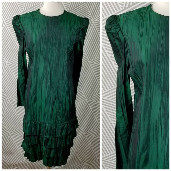 Vintage 80s Taffeta Dress Cocktail Party size 10/1