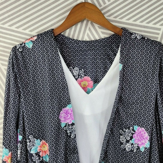 Vintage 90s Size 18W 1X Shirt Top Floral Rose Cot… - image 2