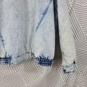 Vintage Denim Chore Coat Filt Distressed Workwear Jacket Herr XL Destroyed bild 10