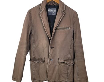Vintage Aeropostale Men’s Distressed Blazer Size Small Zip Pockets Elbow Patches