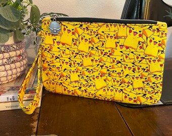 Pikachu Zipper Wristlet Pouch