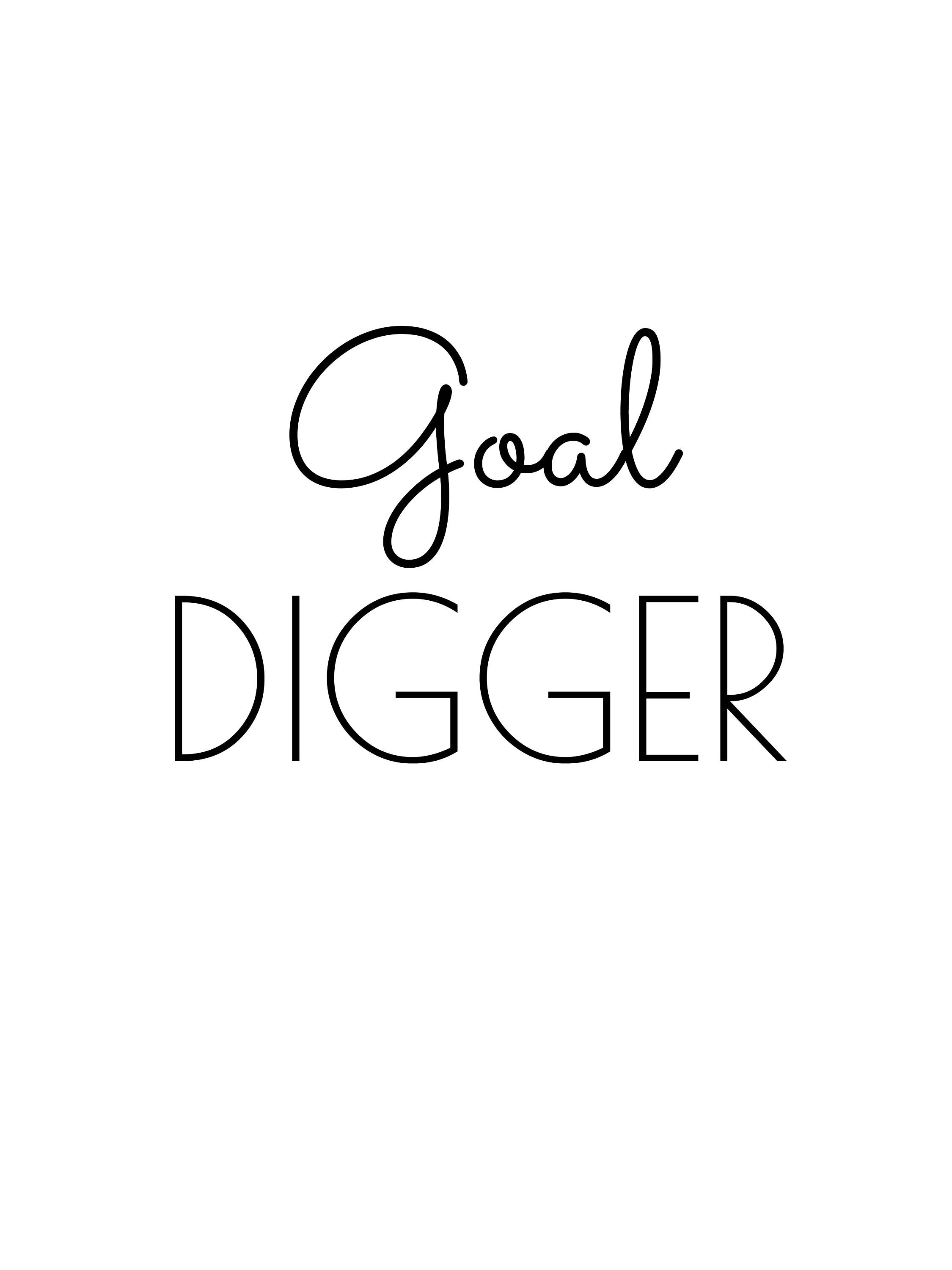 Goal Digger Art Decor Motivation 2 Sizes With Price: Poster - Etsy