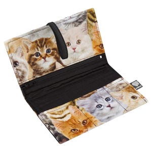 Tabaktasche Canvas (Katzen Motiv, 6 Fächer) – Drehertasche Tabakbeutel Damen Herren vegan fair made in Germany (Berlin)