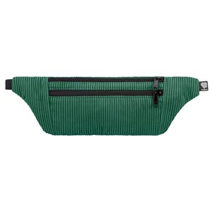 Sac banane en velours côtelé plat vert végétalien fabriqué en Allemagne (Berlin) sac ceinture femme homme sac bandoulière sac banane 2 compartiments