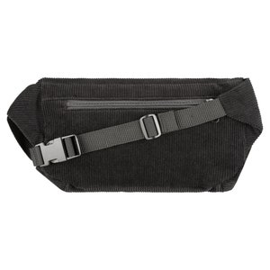 Bum bag large corduroy black, black hip bag corduroy, crossbody bag women & men, large belt bag corduroy with 3 compartments, hip bag corduroy image 3