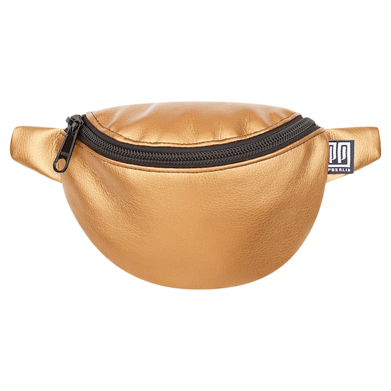 Sac banane 2 bandoulières couleur cuivre femme