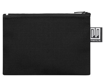 Case small ripstop material black mini vegan hand-sewn in Berlin wallet for children women men unisex wallets