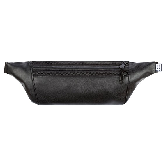 Bum Bag Faux Leather Black Flat Vegan Hand sewn in Berlin for Women Men Unisex Hipbag Shoulder Bag Hip Bag Crossbody Bag Etsy UK