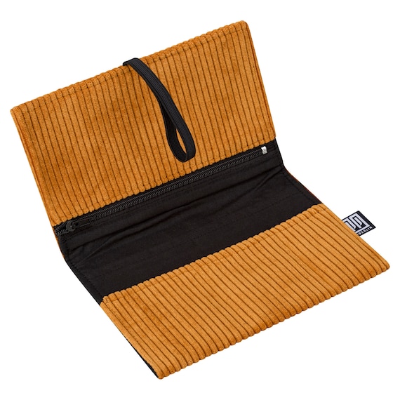 Rolling tobacco case pouch- vegan canvas mini smoking kit