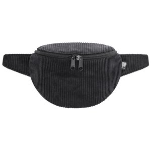 Bauchtasche Cord schwarz klassisch vegan made in Germany (Berlin) Gürteltasche Damen Herren Crossbody Hipbag 2 Fächer