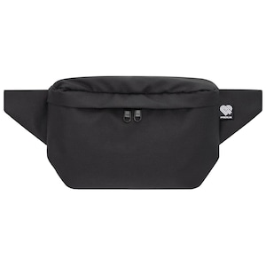 Bauchtasche Meeresplastik Schwarz – eckige Hipbag (3 Fächer), Crossbody Gürteltasche Damen und Herren, vegan & fair handgemacht in Berlin