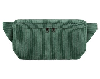 Belly bag | large | Women &Men | Corduroy | fir green | Crossbag | Hipbag | Hip bag | fanny pack