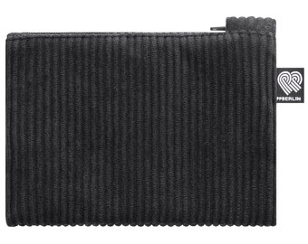 Case Medium Cord Black Vegan Hand-sewn in Berlin Small bag for children women men unisex wallets