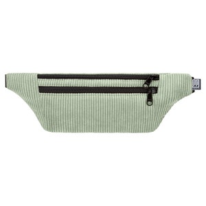 Sac banane Cord Mint Flat Vegan Cousu main à Berlin pour femmes hommes Unisexe Sac banane Sac à bandoulière Sac à bandoulière Sac banane Sac bandoulière
