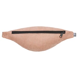 Sac banane en velours côtelé rose fin, végétalien, fait main à Berlin, pour femmes et hommes, unisexe, sac à bandoulière, sac à bandoulière