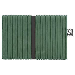 Tabaktasche Cord Grün (6 Fächer) – Drehertasche Tabakbeutel Damen Herren vegan fair made in Germany (Berlin)