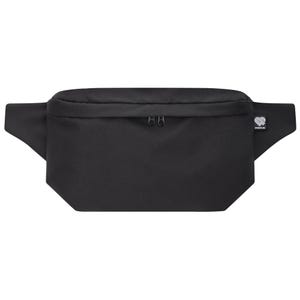 Bauchtasche schwarz aus Meeresplastik, nachhaltige Gürteltaschen in vielen Größen für Damen & Herren, robuste Hipbag aus recyceltem Plastik